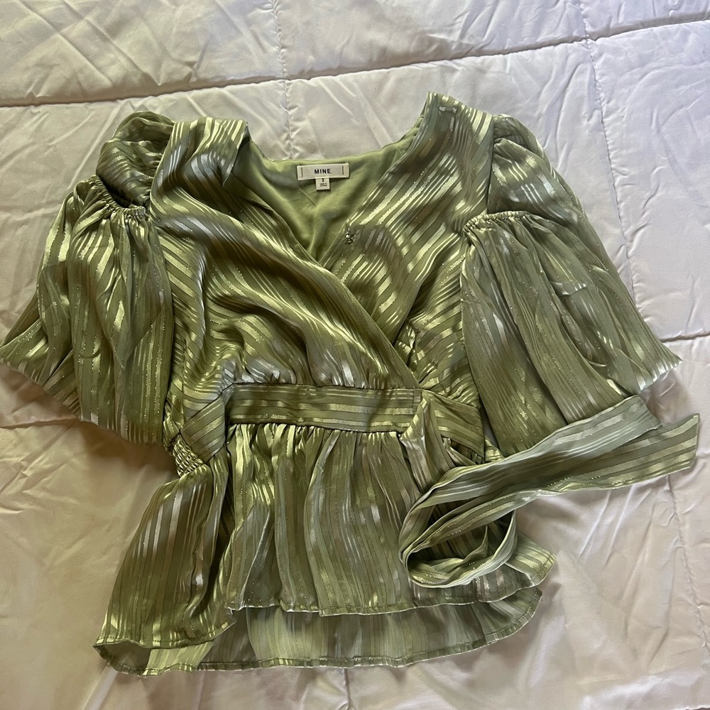 green blouse